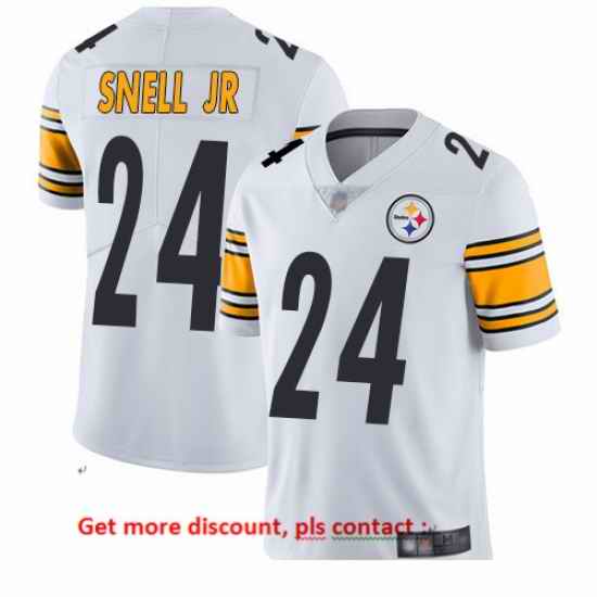 Steelers 24 Benny Snell Jr  White Men Stitched Football Vapor Untouchable Limited Jersey
